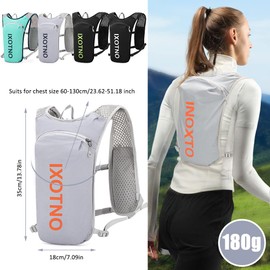 NARUTOO Running Hydration Vest Backpack, 5L Lightweight Running Vest Backpack, Adjustable Chest Straps Running Hydration Vest, with Soft Flask or Water Bladder Bag (Orange with 1.5L Water Bladder Bag)