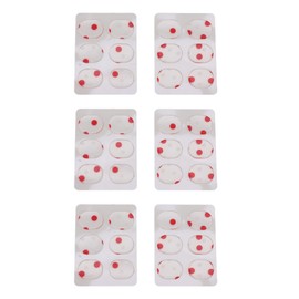 36PCS Drum Dampeners Gels Silicone Gel Pads Soft Drum Dampeners for Drums Cymbals Tone Control Red White Dots