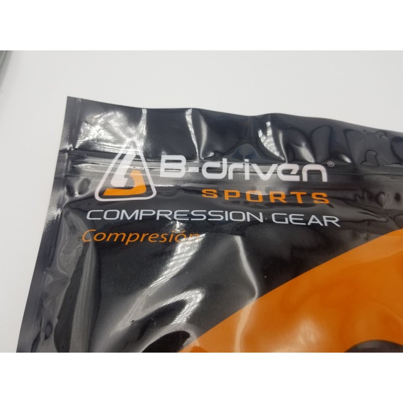 Pair B-Driven Padded Compression Arm Sleeves Large Black Elbow Support