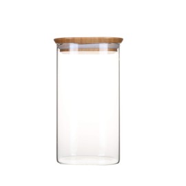 Pebbly - Glass Storage Container with Bamboo Lid - Large, 1.4L Food Storage