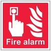 V Safety 13011AT-S'Fire Alarm Logo' Sign, Square, 200 mm x