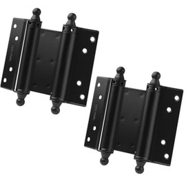 4inch Double Action Hinge Saloon Door Hinges Swinging Door Hinge Heavy Duty Self Closing Black Steel Hinges with Screws