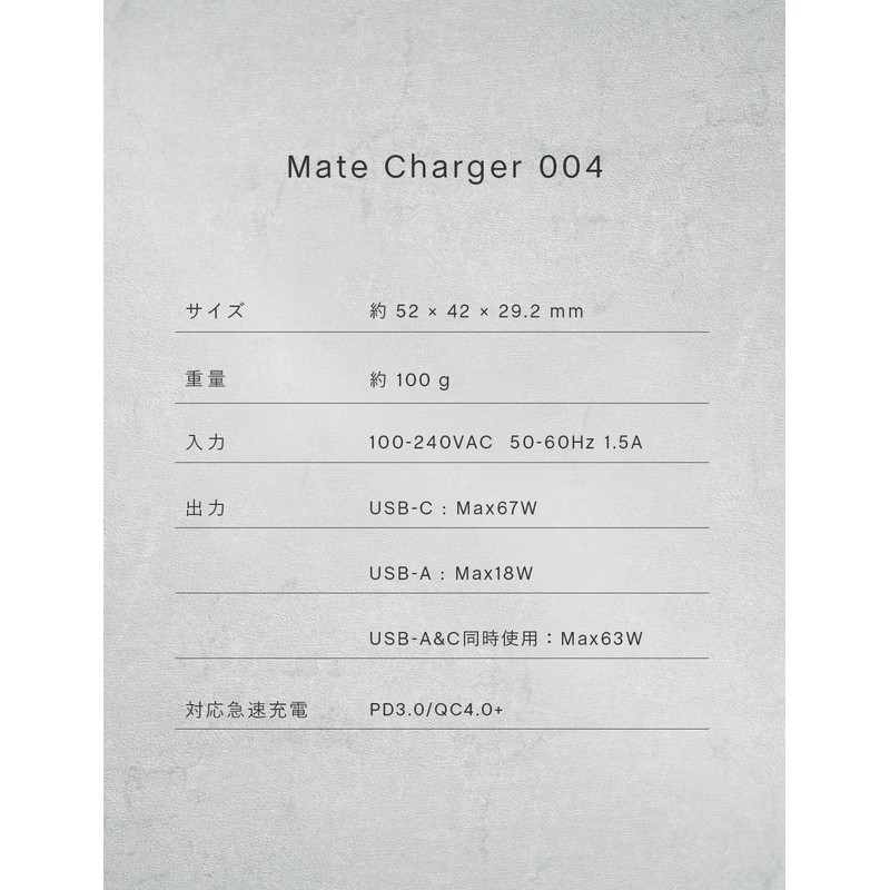 CIO Mate Charger 004 65W1C1A Shell Pink