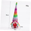 MAGICLULU 1pc Rainbow Knitted Love Rudolph High Hat Faceless Doll