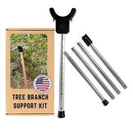 Kalinar Adjustable Aluminum Tree Support Pole with Tree Crutch – Prevents Fruit Tree Branch Breakage – Holds Up to 100 lbs – Adjusts to 16”-74” for Leaning Trees (1-Pack)