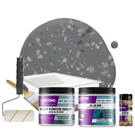 Beyond Paint Countertop Makeover Kit with Paint, Sealer, Flecks and Tools for Countertops, Pewter