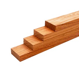 Barrington Hardwoods Red Zebrawood Lumber Board - 3/4" x 2" (4 Pcs) (3/4" x 2" x 12")