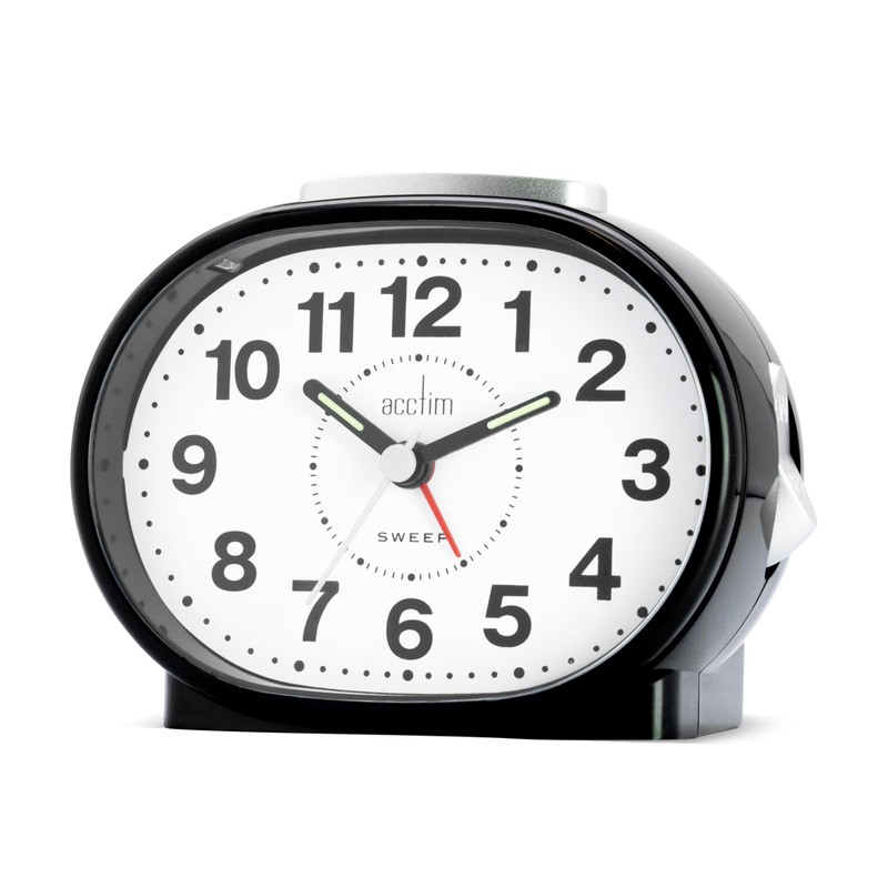 Acctim 15563 Lila Sweep Alarm Clock in Black