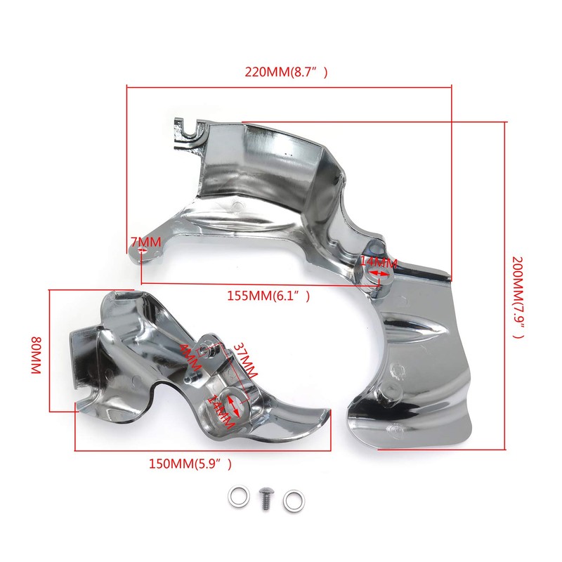 HTTMT- Chrome Transmission Shroud Cover For Harley Street Glide FLHX