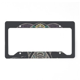 CafePress Indian Elephant License Plate Holder Aluminum License Plate Frame, License Tag Holder
