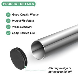 M METERXITY 10-Pack Round Plastic Hole Plugs, 2.36" (60mm) Plastic Tubing End Caps for Patio/Chairs/Fences, Metal Tubing Leg Cap, Furniture Pipe Insert Sliders Glides