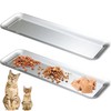 Fhiny 2PCS Stainless Steel Cat Bowls, Non-Slip Extra Wide Metal
