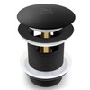 FerdY Pop-up Drain for Freestanding Bathtub, Matte Black Finish, cUPC