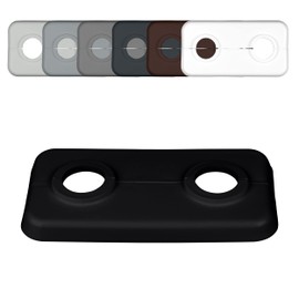 FUX 1 Piece Double Heating Pipe Rosette 12 mm - 21.3 mm, 2-Piece Heating, Pipe Cover, Cover Rosettes, Trim, Radiator Rosettes, Polypropylene in Special Colours (21.3 mm, RAL 9005)