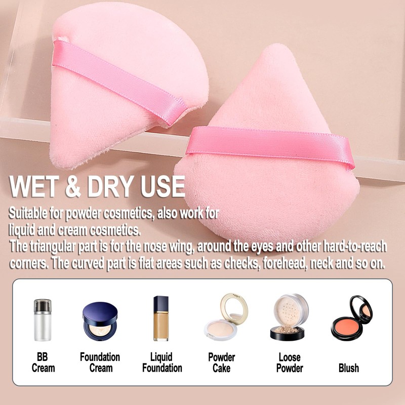 Makeup Brush Set, Makeup Brush Set with Triangle, Rounds and