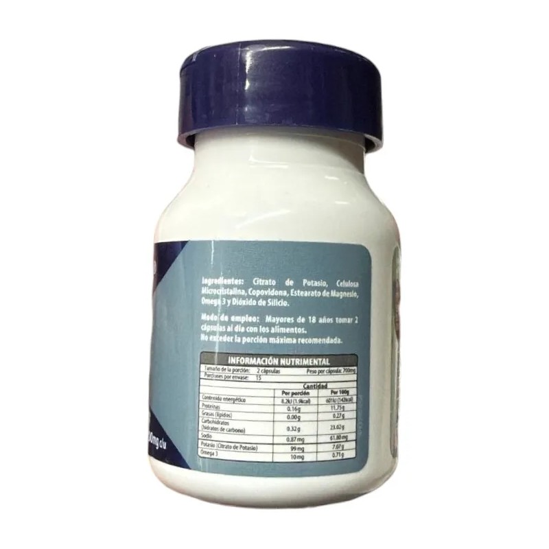 Naturagel Potasio Con Omega 3 700mg 30 Capsulas Sabor Sin