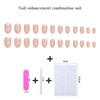 24pcs Aurora Glitter Pink Press on Nails - Sparkly, Glossy,