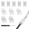 PACIOCEAN 10Pcs 8mm 4 Pin RGB LED Light Strip Connector