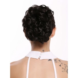 WIG ME UP - Q0147-3 Hairpiece Hair Bun Short Voluminous Braid Curls Butterfly Clip Dark Brown
