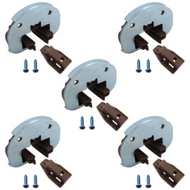 GRABOTE New 5 Sets Replacement Drawer Guide Kit Compatible with Rite-Trak II Model #168 with a Metal Black Plate and Drawer Stop with a Roller