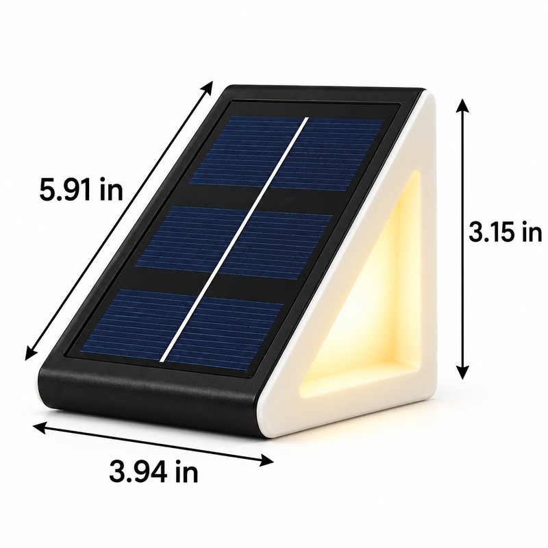 Outdoor Solar Step Lights – Warm White & RGB Triangle