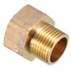 sourcing map Brass Threaded Pipe Fitting G3/8 Male x G1/2