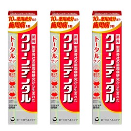 [Bulk Purchase] Clean Dental L Total Care 3.5 oz (100 g) Pack of 3 Toothpaste, Prevents Periodontal Disease, Refreshing Salt Flavor, CPC Formulation, Fluorine Blend, Prevents Dental Bleath