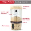 KNEADACE Sourdough Starter Jar With Date Marked Feeding Band, Thermometer,