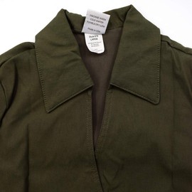 Canyon Rose Wrap Front Salon Esthetician Jacket, Short Sleeve Wrap Style With Side Tie, Cross Front V-neckline, Hidden Button, Adjustable Side Waist Cincher, Nylon/Spandex Stretch Fabric, Sage, XS