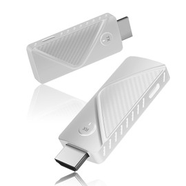 Wireless HDMI Transmitter and Receiver 4K Decode 1080P Output, 165FT/50M Plug&Play, 2.4G/5G Portable Wireless HDMI Extender for Video and Audio to Monitor from PC/Laptop/Projector (White, 50M Range)