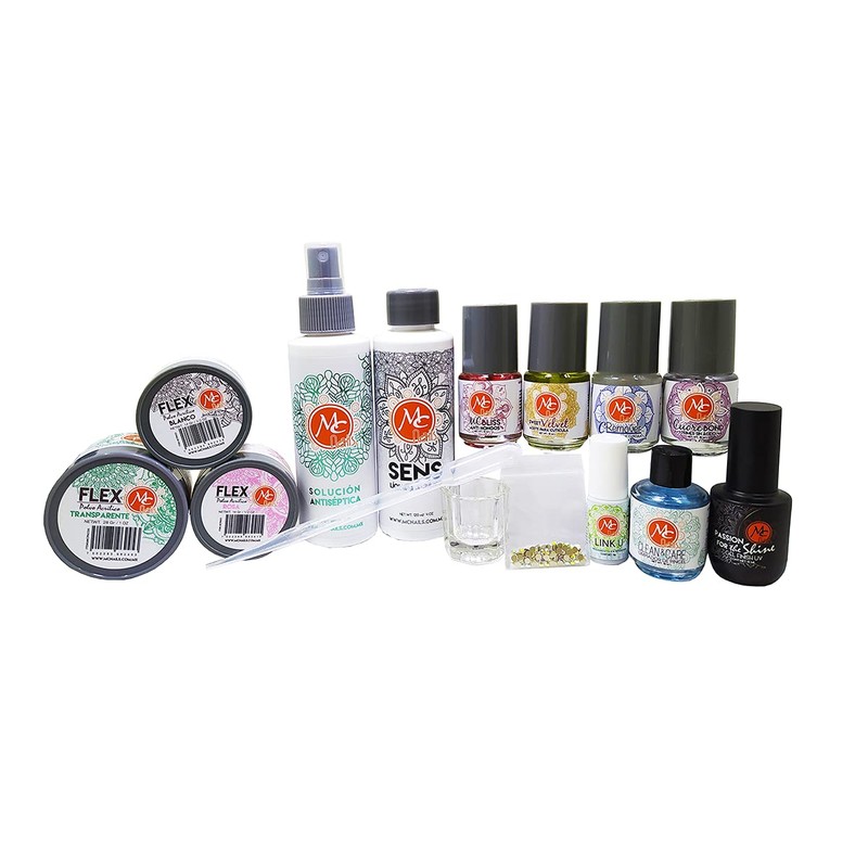 Mc Nails-Kit productos básicos uñas acrílicas, uñas gel, manicure +