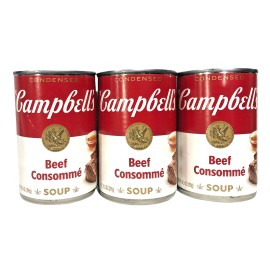 Campbell's Beef Consomme Condensed Soup Campbells 10.5 oz (3 cans)