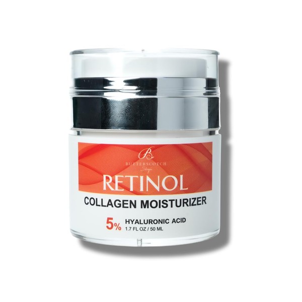 Butterscotch Skyn Retinol Collagen Moisturizer with 5% Hyaluronic Acid, 1.7