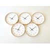 KATOMOKU plywood clock 22 Light blue sweep (continuous second hand)
