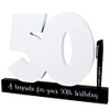 Royal County Products Ltd Happy 50th Birthday Wooden Freestanding Signature