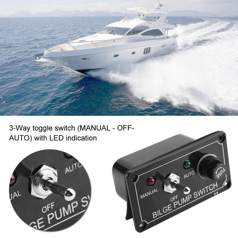 Bilge Pump Control Panel, Bilge Pump Switch for Marine Boats,