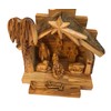 Jerusalem Olive Wood Nativity Set with Figures from Bethlehem