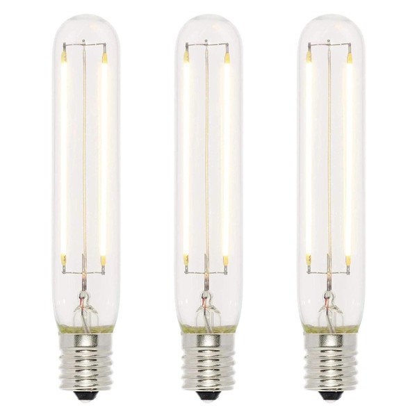 Led Tube Light, Long Light Bulb, Dimmable led Tube, Vintage led Lighting, 4 Watt (40 Watt Equivalent), 120 Volt, T6.5 Dimmable Clear Filament LED Light Bulb 2700K Clear E17 (Intermediate) Base