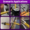 12Pcs Titanium-Plated Screw Extractor & HSS Cobalt Drill Bit Set,
