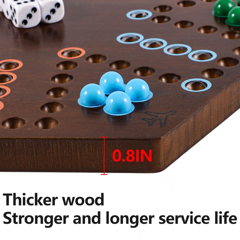 Wahoo Board Game Wooden Original Board Game Classic 2 Side