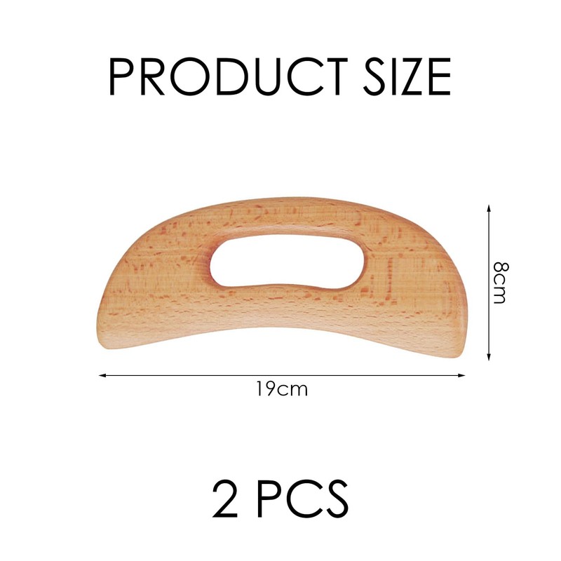 Pack of 2 Wooden Scraper Boards, Body Scraper Blades, Muscle
