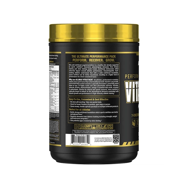 ALLMAX NUTRITION VITASTACK™ 7-Function Nutrients & Multi-Vitamin 30 Multi-Packs