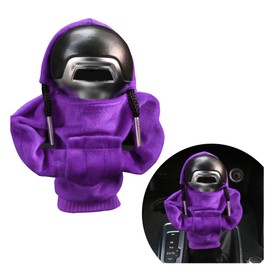 OFBAND Gear Shift Knob Cover,Automotive Interior Accessories Shift Knobs Fashionable Hooded Shirt Car Shifter Knobs Cover Trim,Universal fit Shift knob Cover Car Interior Decor Accessories (Purple)