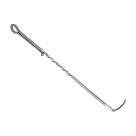 Outanaya Stainless Steel BBQ Meat Turner Hook with Heat Resistant Ergonomic Handle Durable Food Flipper for Grilling Smoking Roasting Outdoor Camping and Barbecue Accessories