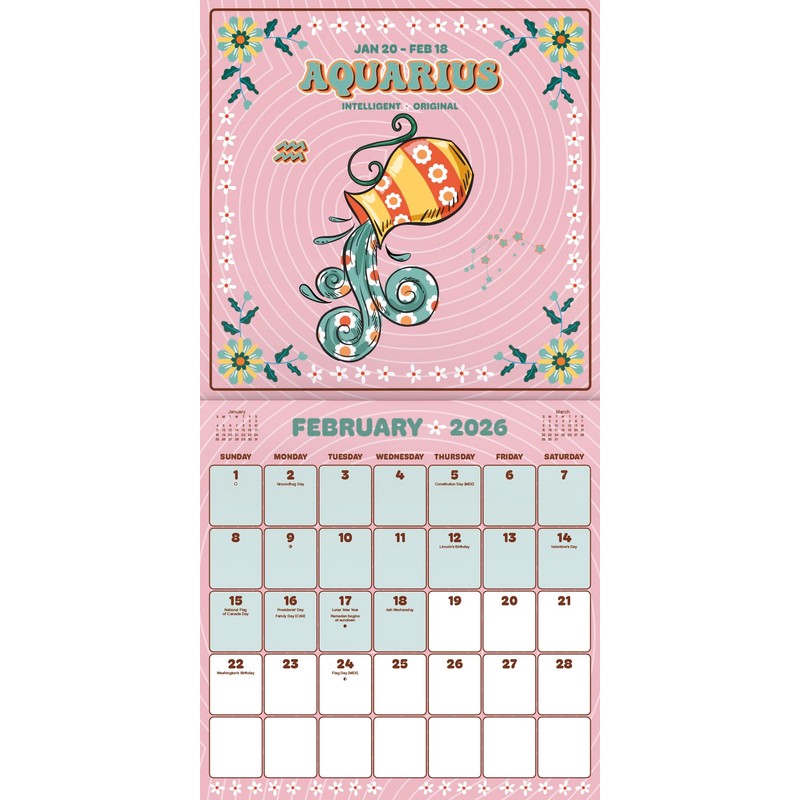 2026 Astrology Wall Calendar