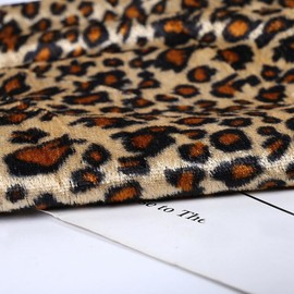 Yulakes Leopard Print Fabric Velvet Patchwork Upholstery Fabric Wild Jungle Animals Pattern Decorative Fabric for Quilting Satin Fabric Sewing Fabric Sold by the Metre for DIY Crafts Sewing Decoration