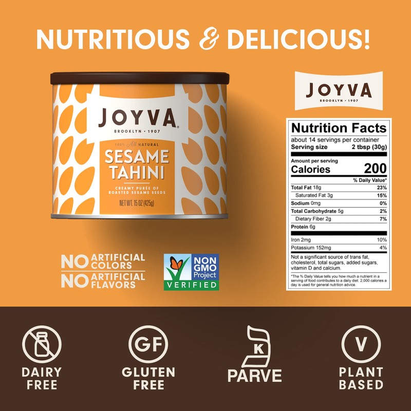 Joyva Sesame Tahini (3x15 OZ) by Joyva