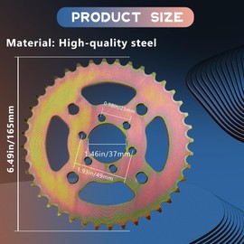 RAPIHIDAN 40T High Speed Rear Chain 6 Hole Sprocket #40 41 420 Fit for Coleman CT100U CC100X for Mega Moto MMB80 105cc for Motovox MBX10 for Baja Doodle Bug DB30 Mini Bike