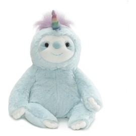GUND Dazzle Slothicorn Plush Toy, Sloth Unicorn Stuffed Animal for Ages 1 and Up, Blue/Rainbow, 9”