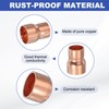 PATIKIL 5 PCS Copper Reducer 5/8" to 1/2" ID Copper